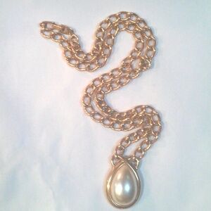 Vintage 80s Napier Chunky Faux Pearl Choker Runway Necklace